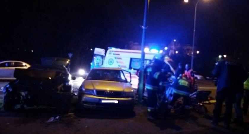 Kościerzyna. Zderzenie dwóch pojazdów na ul. Szopińskiego