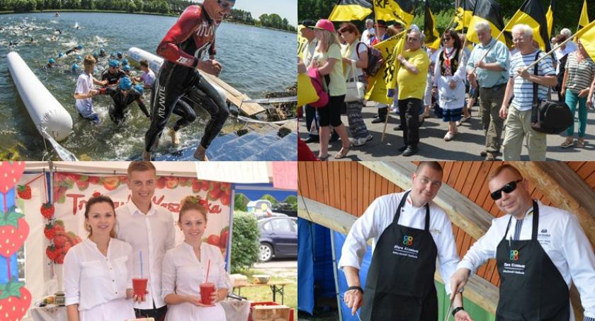 Weekend z Truskawkobraniem, Kiszewskimi Smakami, Zjazdem Kaszubów i triathlonem