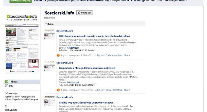 Koscierski.info na Facebooku. Zostań naszym fanem!