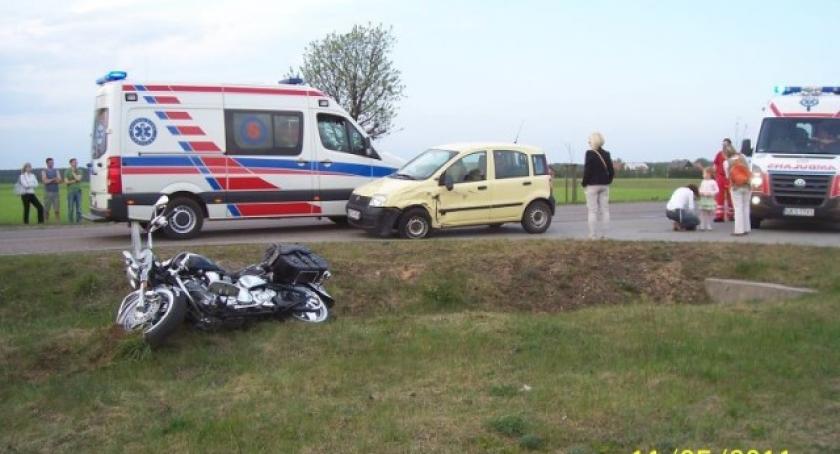 Korne. Zderzenie motocykla z osobówką
