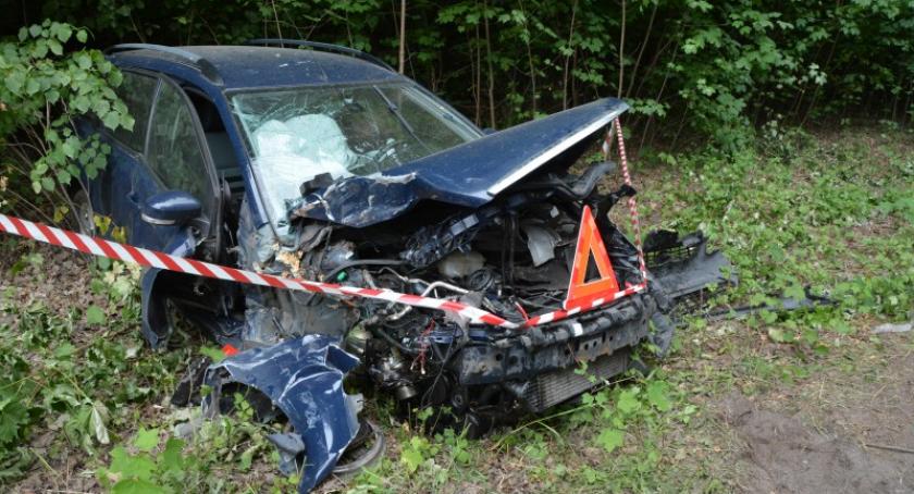 Nowa Karczma. Ford uderzył w drzewo