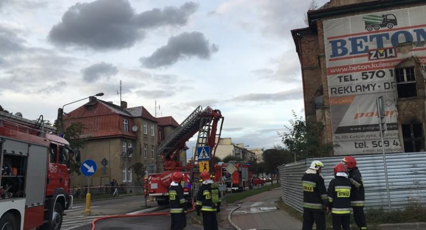 Kościerzyna. Pożar kamienicy przy ulicy Kartuskiej