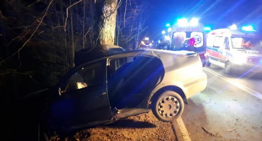 Nowa Karczma-Egiertowo. Skoda uderzyła w drzewo. Nie żyje 55-letnia pasażerka