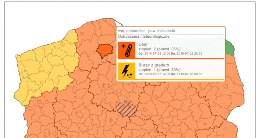 Wydano ostrzeżenia przed burzami i ulewami