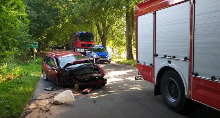Grabowska Huta. Alfa Romeo rozbiła się na drzewie