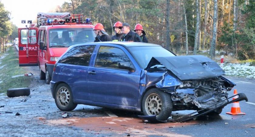 Wypadek na trasie Kaliska - Kłobuczyno