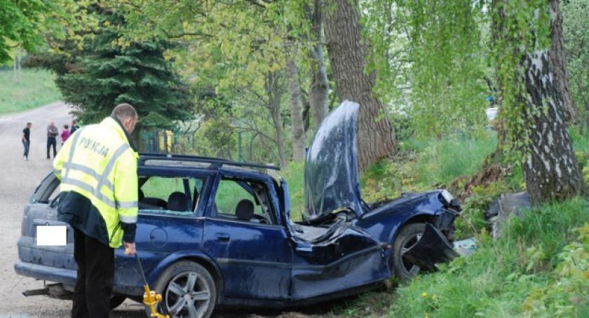 Nowy Klincz. Jechała bez prawa jazdy i uderzyła w drzewo
