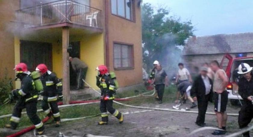 Grabowska Huta. Pożar domu jednorodzinnego