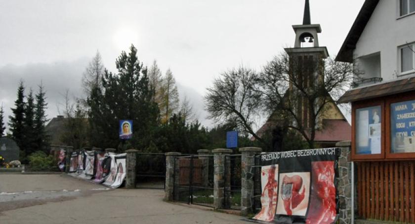 W Skorzewie też walczą o zakaz aborcji plakatami