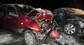 Wypadek w Dziemianach. Policjanci pracowali na miejscu zdarzenia