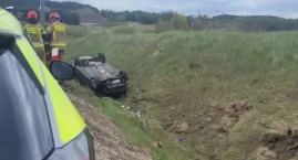Dachowanie na kościerskiej obwodnicy