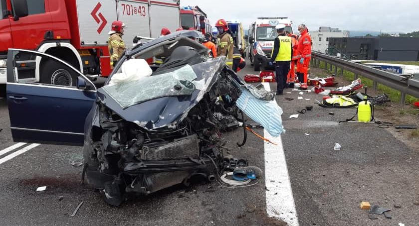Śmiertelny wypadek z udziałem ciężarówki na ekspresówce w Żywcu (Aktualizacja)