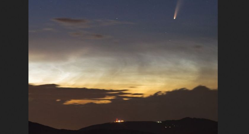 Kometa Neowise nad Beskidami Foto