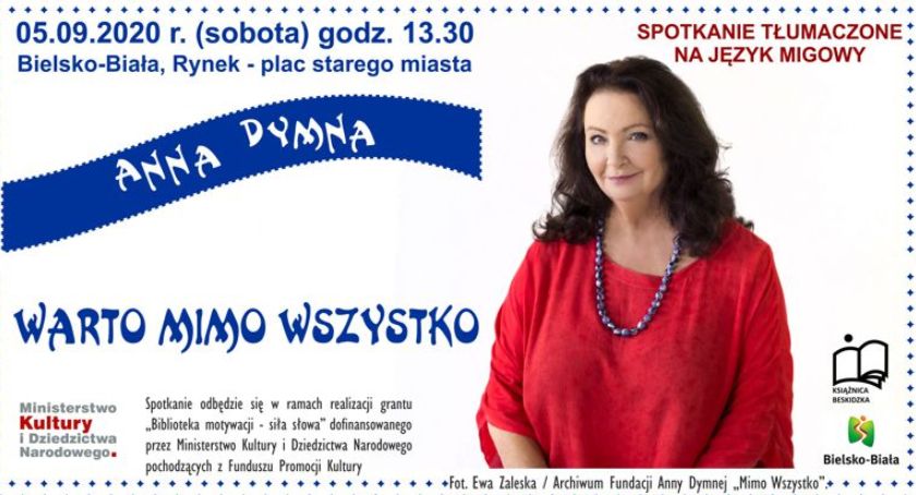 Anna Dymna spotka się z mieszkańcami Bielska-Białej