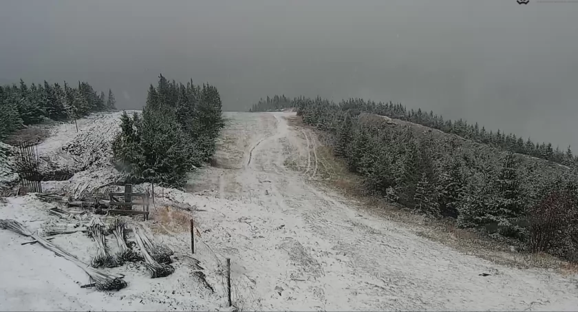 Pierwszy śnieg w Beskidach
