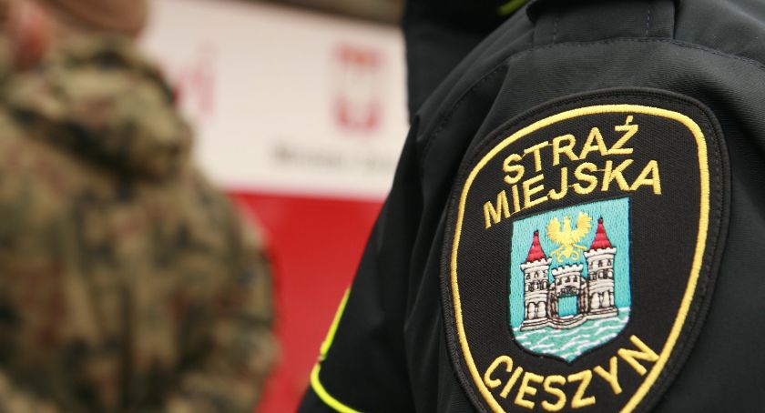 W czasie interwencji sopel lodu spadł na strażniczkę miejską