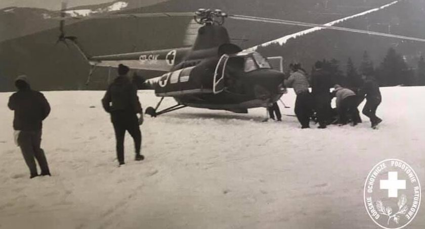 60 lat temu na Rysiance po raz pierwszy użyto śmigłowca w górskiej akcji ratowniczej FOTO
