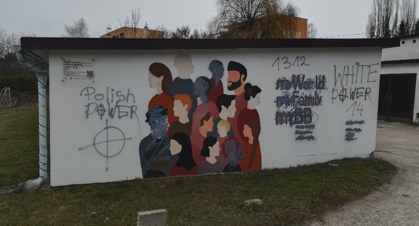 Zniszczono wielokulturowy mural w Bielsku-Białej