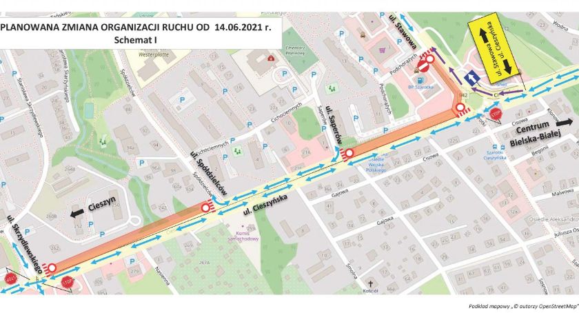 Remont Cieszyńskiej. Było rondo, teraz będzie skrzyżowanie
