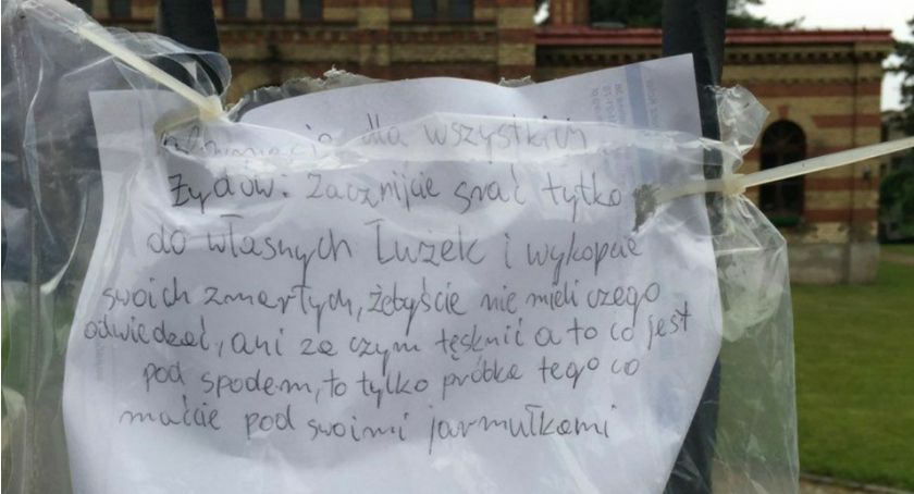 Akt nienawiści na cmentarzu żydowskim w Bielsku-Białej
