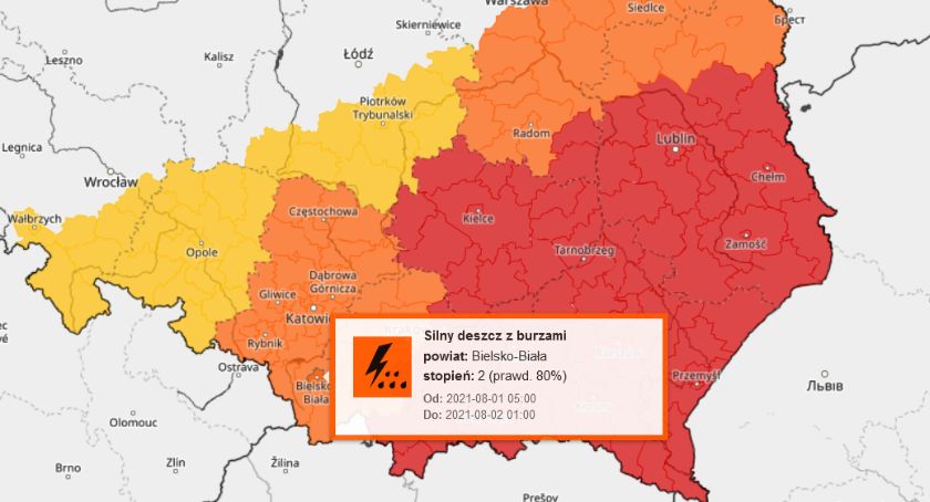 Pogoda Beskidy: Pomarańczowy alert pogodowy, wysłano alert RCB