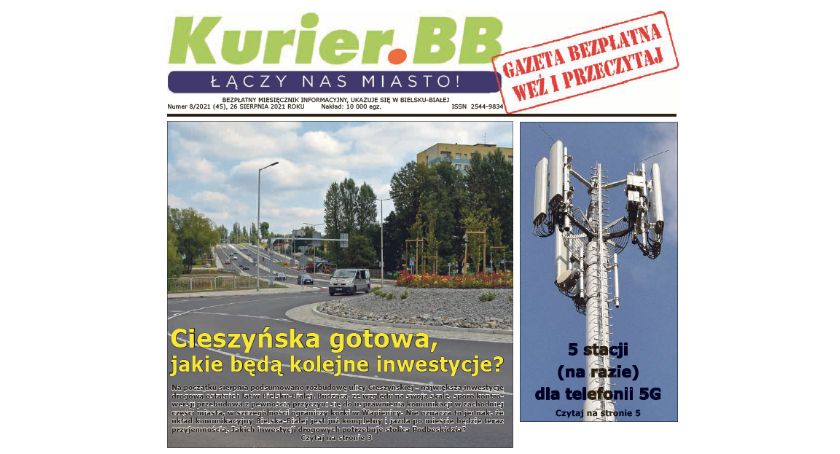 Do kolportażu trafił sierpniowy numer Gazety Miejskiej Kurier.BB