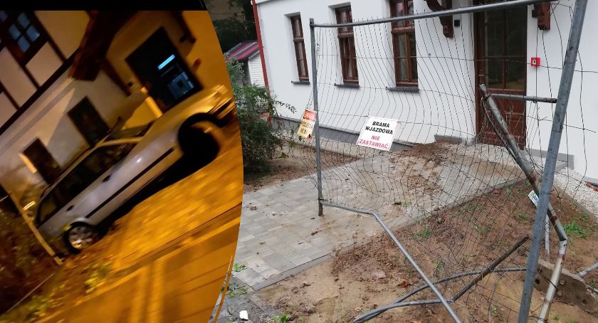 Ktoś wjechał w remontowaną willę | Gmina Jaworze poszukuje sprawcy i świadków zdarzenia