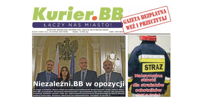 Do kolportażu trafił lutowy numer Gazety Miejskiej Kurier.BB