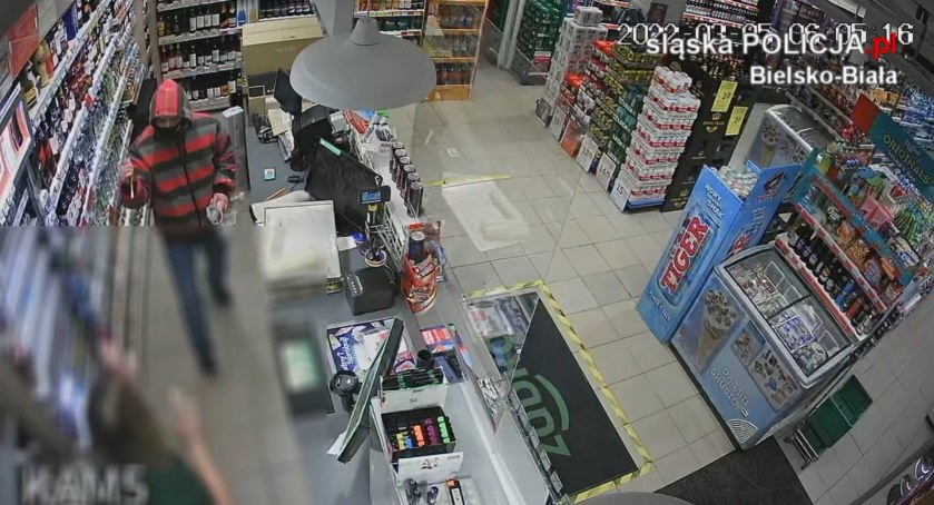 Groził ekspedientce śrubokrętem, jest poszukiwany [FILM]