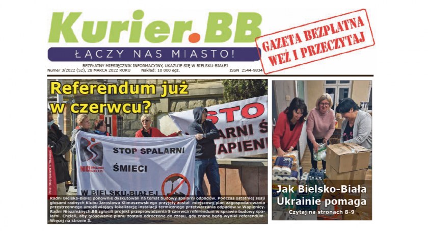 Do kolportażu trafił marcowy numer Gazety Miejskiej Kurier.BB