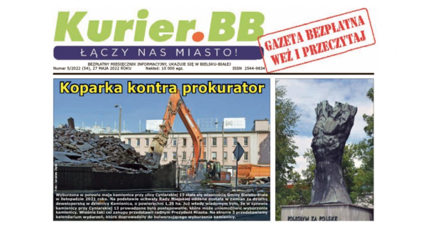 Do kolportażu trafił majowy numer Gazety Miejskiej Kurier.BB