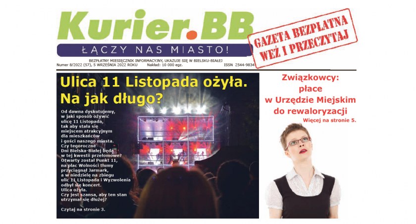 Do kolportażu trafił wrześniowy numer Gazety Miejskiej Kurier.BB