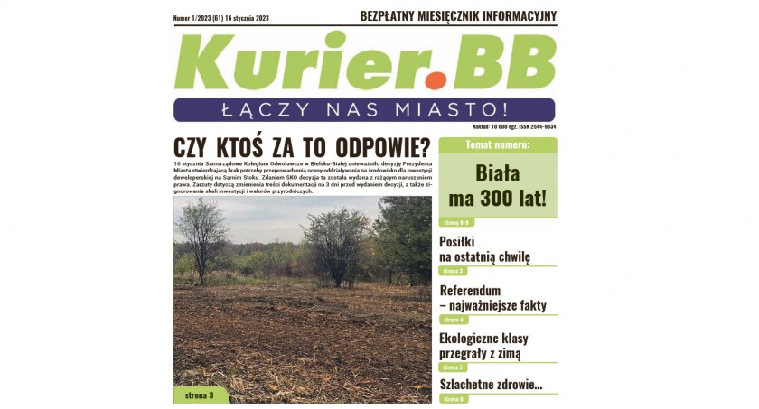  Do kolportażu trafił pierwszy w tym roku numer Gazety Miejskiej Kurier.BB. 