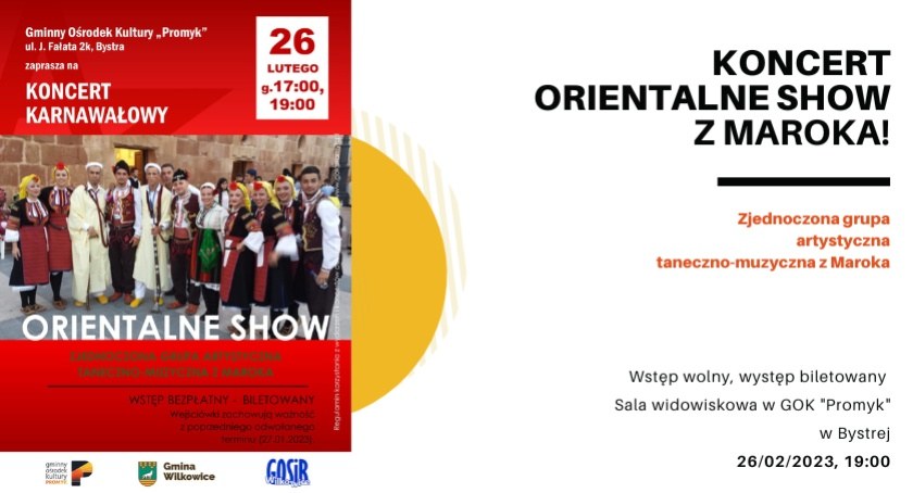 Koncert Orientalne Show z Maroka w GOK Promyk