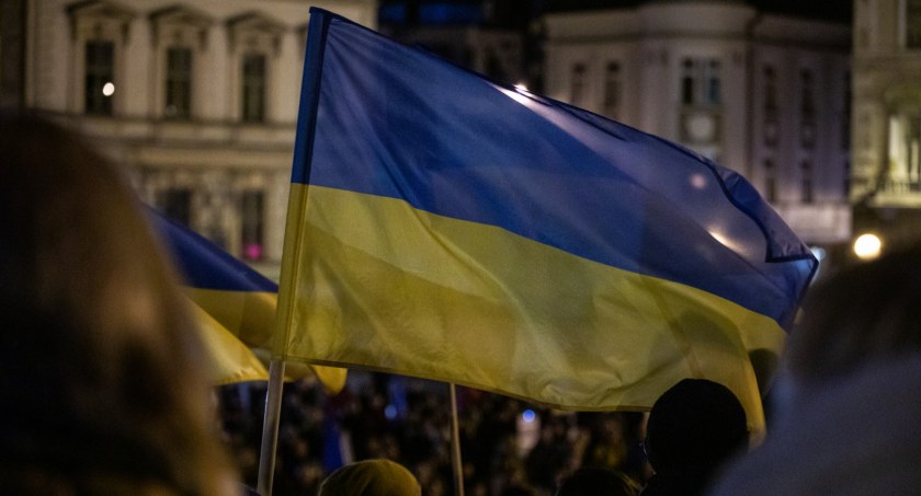Modlitwa o pokój w Ukrainie na Rynku w Bielsku-Białej