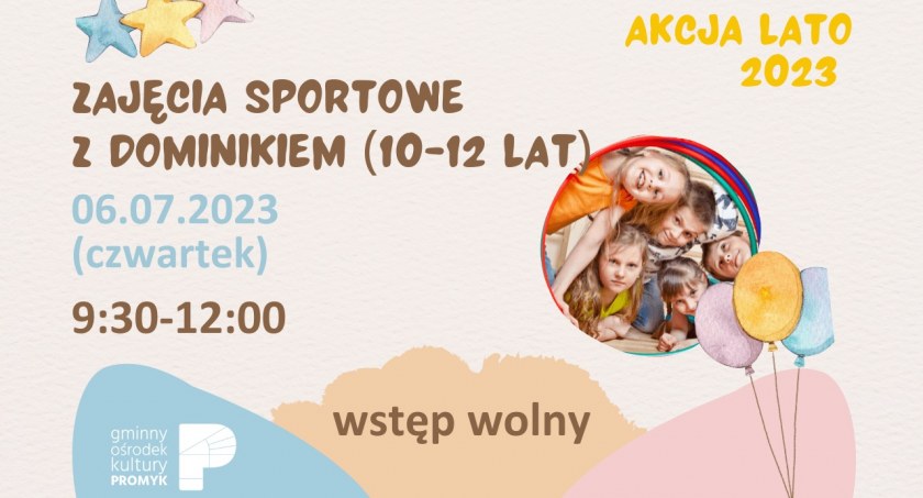 Zajęcia sportowe z Dominikiem (10-12 lat) w GOK Promyk w Bystrej