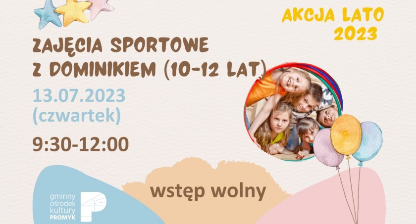 Zajęcia sportowe z Dominikiem (10-12 lat) w GOK Promyk w Bystrej