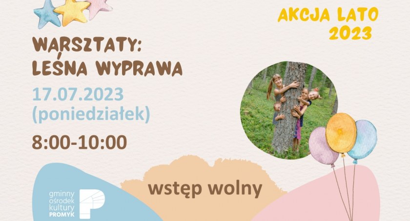 Warsztaty leśna wyprawa w GOK Promyk w Bystrej