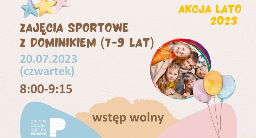 Zajęcia sportowe z Dominikiem ( 7-9 lat) w GOK Promyk w Bystrej