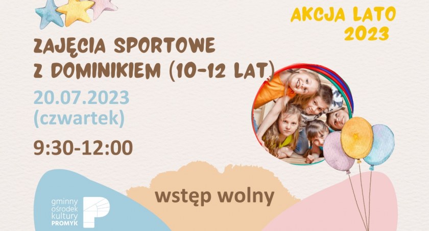 Zajęcia sportowe z Dominikiem (10-12 lat) w GOK Promyk w Bystrej