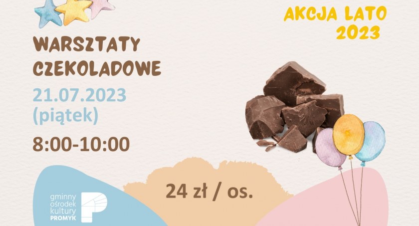 Warsztaty czekoladowe w GOK Promyk w Bystrej