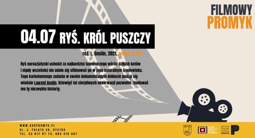 Dyskusyjny Klub Filmowy: Ryś. Król puszczy w GOK Promyk w Bystrej