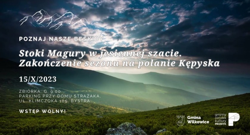 Przewodnik czeka: Stoki Magury w jesiennej szacie w GOK Promyk w Bystrej