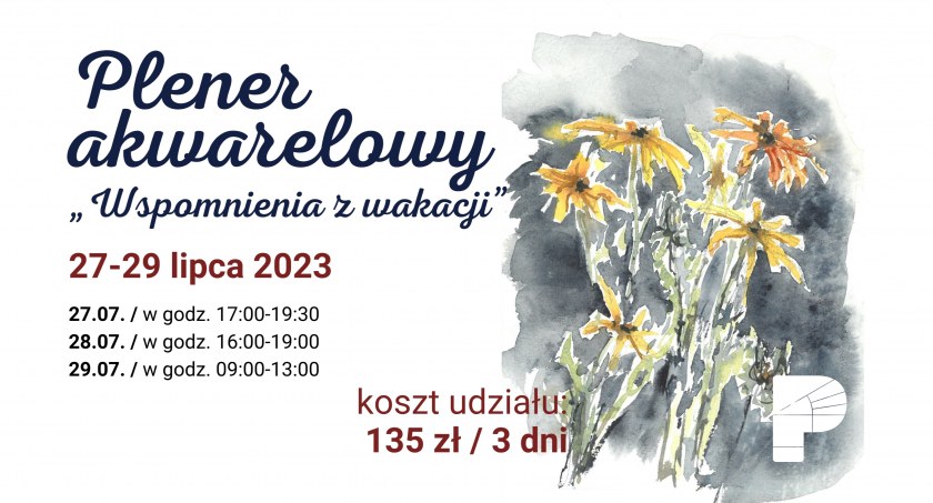 Plener akwarelowy. Wspomnienia z wakacji w GOK Promyk w Bystrej