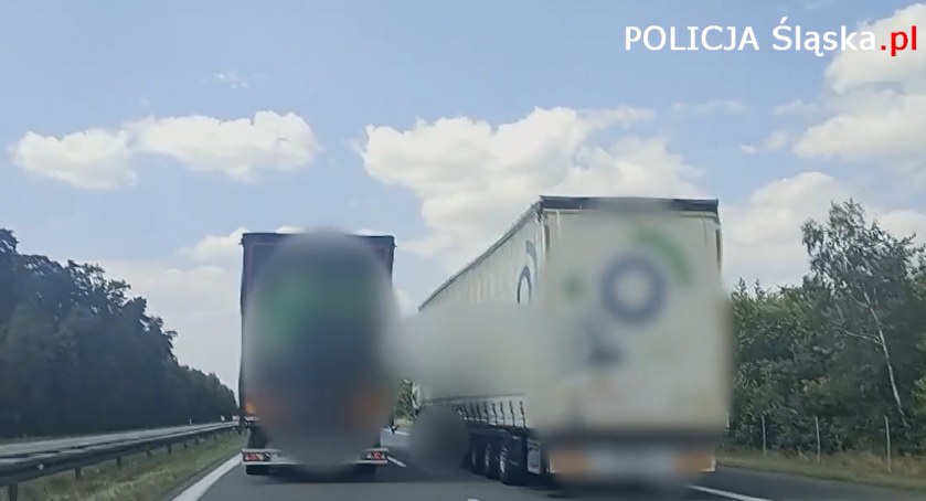 Od lipca ciężarówki mają zakaz wyprzedzania. Nie wszyscy kierowcy się do tego stosują FILM