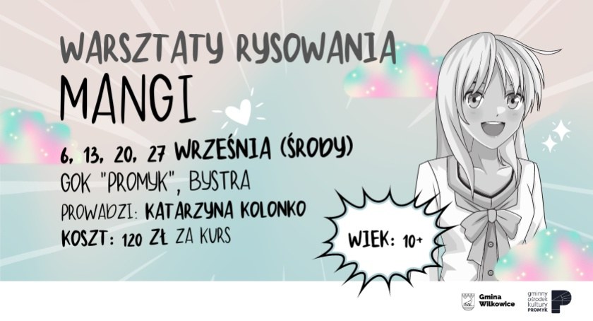 Warsztaty rysowania mangi w GOK Promyk w Bystrej