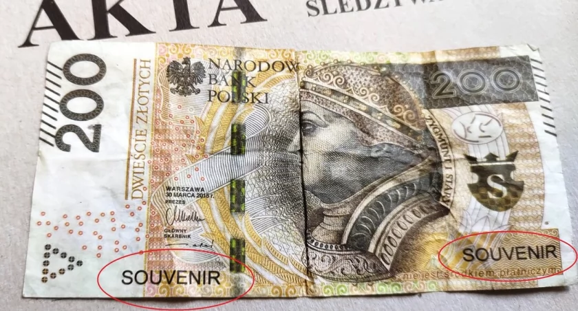 Chciał zapłacić banknotem pamiątkowym, grozi mu 8 lat więzienia