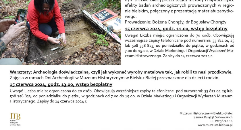 Dni Archeologii w Muzeum Historycznym w Bielsku-Białej - warsztaty archeologiczne