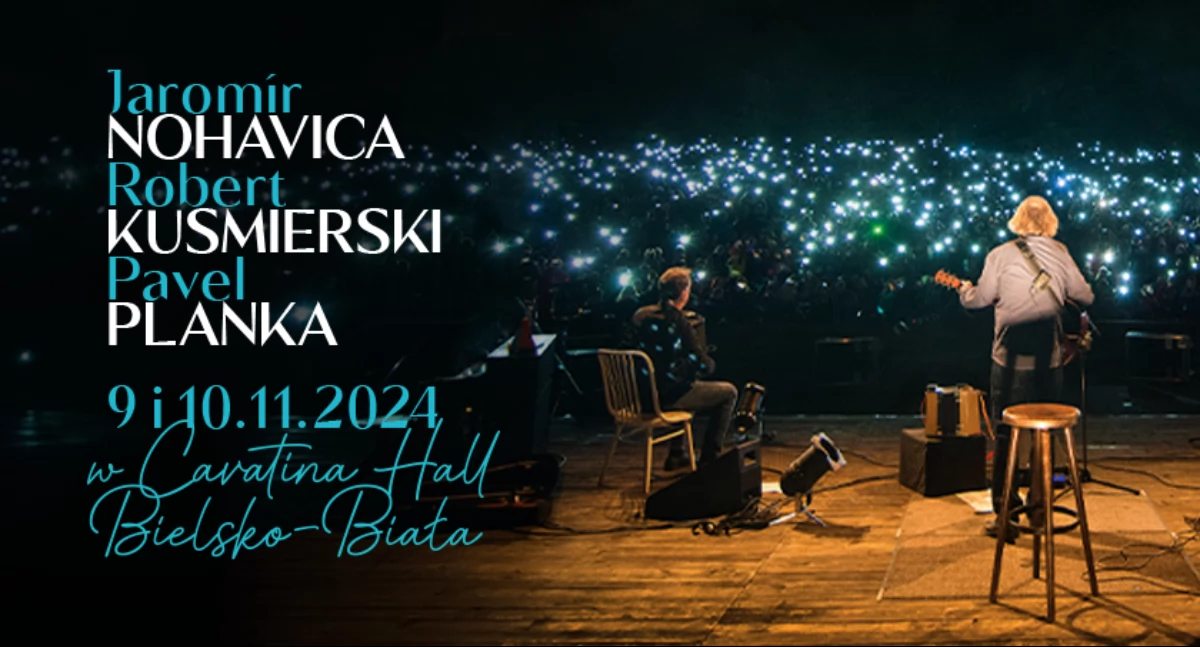 Czeski Bard na scenie Cavatina Hall. Jaromir Nohavica