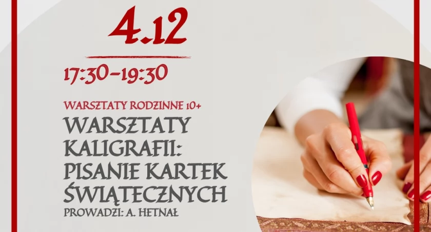 Warsztaty kaligrafii: pisanie kartek świątecznych 